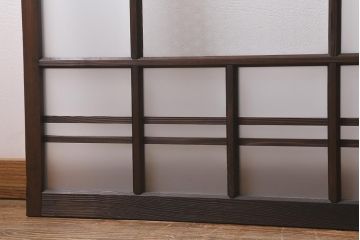 アンティーク建具　昭和初期　すりガラス・当店オリジナルガラス入り　レトロな空間を彩るガラス戸2枚セット(窓、引き戸、建具)(R-041404)