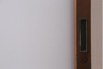 アンティーク建具　昭和初期　すりガラス・当店オリジナルガラス入り　レトロな空間を彩るガラス戸2枚セット(窓、引き戸、建具)(R-041404)