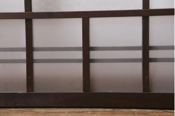 アンティーク建具　昭和初期　すりガラス・当店オリジナルガラス入り　レトロな空間を彩るガラス戸2枚セット(窓、引き戸、建具)(R-041404)