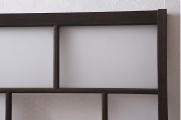 アンティーク建具　昭和初期　すりガラス・当店オリジナルガラス入り　レトロな空間を彩るガラス戸2枚セット(窓、引き戸、建具)(R-041404)
