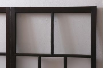 アンティーク建具　昭和初期　すりガラス入り　ノスタルジックな雰囲気漂うガラス戸4枚セット(窓、引き戸、建具)(R-041405)