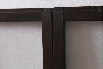 アンティーク建具　昭和初期　すりガラス入り　ノスタルジックな雰囲気漂うガラス戸4枚セット(窓、引き戸、建具)(R-041405)