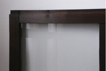 アンティーク建具　昭和初期　すりガラス入り　ノスタルジックな雰囲気漂うガラス戸4枚セット(窓、引き戸、建具)(R-041405)