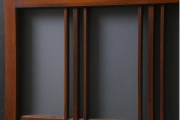 アンティーク建具　和製アンティーク　昭和中期　結霜ガラス・すりガラス入り　レトロな佇まいが魅力的なガラス戸2枚セット(窓、引き戸)