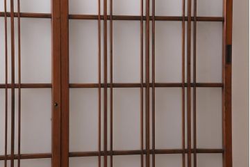 アンティーク建具　和製アンティーク　昭和中期　結霜ガラス・すりガラス入り　レトロな佇まいが魅力的なガラス戸2枚セット(窓、引き戸)