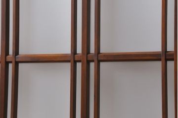 アンティーク建具　和製アンティーク　昭和中期　結霜ガラス・すりガラス入り　レトロな佇まいが魅力的なガラス戸2枚セット(窓、引き戸)