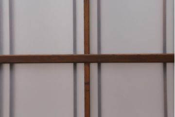 アンティーク建具　和製アンティーク　昭和中期　結霜ガラス・すりガラス入り　レトロな佇まいが魅力的なガラス戸2枚セット(窓、引き戸)