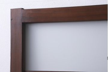 アンティーク建具　和製アンティーク　昭和初期　色ガラス・ダイヤガラス・すりガラス入り　色ガラスが目を引くガラス戸2枚セット(引き戸、建具)(R-041407)
