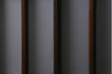 アンティーク建具　和製アンティーク　昭和初期　結霜ガラス・すりガラス　和モダンスタイルにおすすめなガラス戸4枚セット(引き戸、建具)(R-041408)