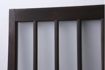 アンティーク建具　和製アンティーク　昭和初期　結霜ガラス・すりガラス　和モダンスタイルにおすすめなガラス戸4枚セット(引き戸、建具)(R-041408)