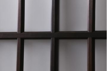 アンティーク建具　和製アンティーク　昭和初期　結霜ガラス・すりガラス　和モダンスタイルにおすすめなガラス戸4枚セット(引き戸、建具)(R-041408)