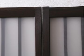 アンティーク建具　和製アンティーク　昭和初期　結霜ガラス・すりガラス　和モダンスタイルにおすすめなガラス戸4枚セット(引き戸、建具)(R-041408)