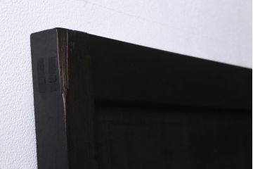 アンティーク建具　和製アンティーク　昭和初期　ダイヤガラス　窓付きのレトロな木製扉(ガラス扉、開き戸、ドア)(R-041409)