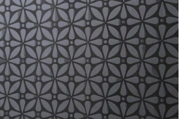 アンティーク建具　和製アンティーク　昭和中期　当店オリジナルガラス　花菱模様のガラスが魅力的な窓2枚セット(ガラス戸、引き戸)(R-041410)