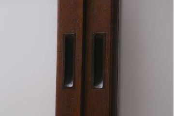 アンティーク建具　和製アンティーク　昭和中期　当店オリジナルガラス　花菱模様のガラスが魅力的な窓2枚セット(ガラス戸、引き戸)(R-041410)