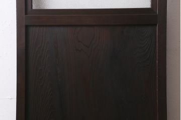 アンティーク建具　昭和初期　一枚板　ダイヤガラス入り　窓付きのシンプルな引き戸1枚(建具)(R-041412)