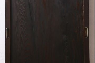 アンティーク建具　昭和初期　一枚板　ダイヤガラス入り　窓付きのシンプルな引き戸1枚(建具)(R-041412)