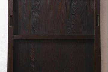 アンティーク建具　昭和初期　一枚板　ダイヤガラス入り　窓付きのシンプルな引き戸1枚(建具)(R-041412)