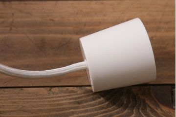 ビンテージ照明　レトロポップなデザインが愛らしいオレンジ色の吊り下げ照明(シェード、ペンダントライト、天井照明)(R-041415)