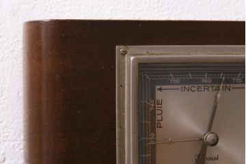 ヴィンテージ雑貨　木製　フランスビンテージの置き型バロメーター(気圧計、温度計、ディスプレイ雑貨)(R-041427)