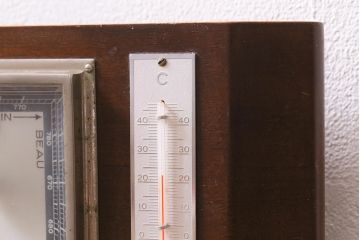 ヴィンテージ雑貨　木製　フランスビンテージの置き型バロメーター(気圧計、温度計、ディスプレイ雑貨)(R-041427)