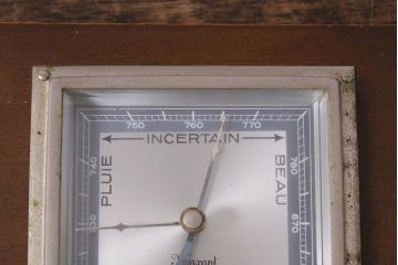 ヴィンテージ雑貨　木製　フランスビンテージの置き型バロメーター(気圧計、温度計、ディスプレイ雑貨)(R-041427)