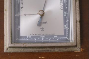 ヴィンテージ雑貨　木製　フランスビンテージの置き型バロメーター(気圧計、温度計、ディスプレイ雑貨)(R-041427)