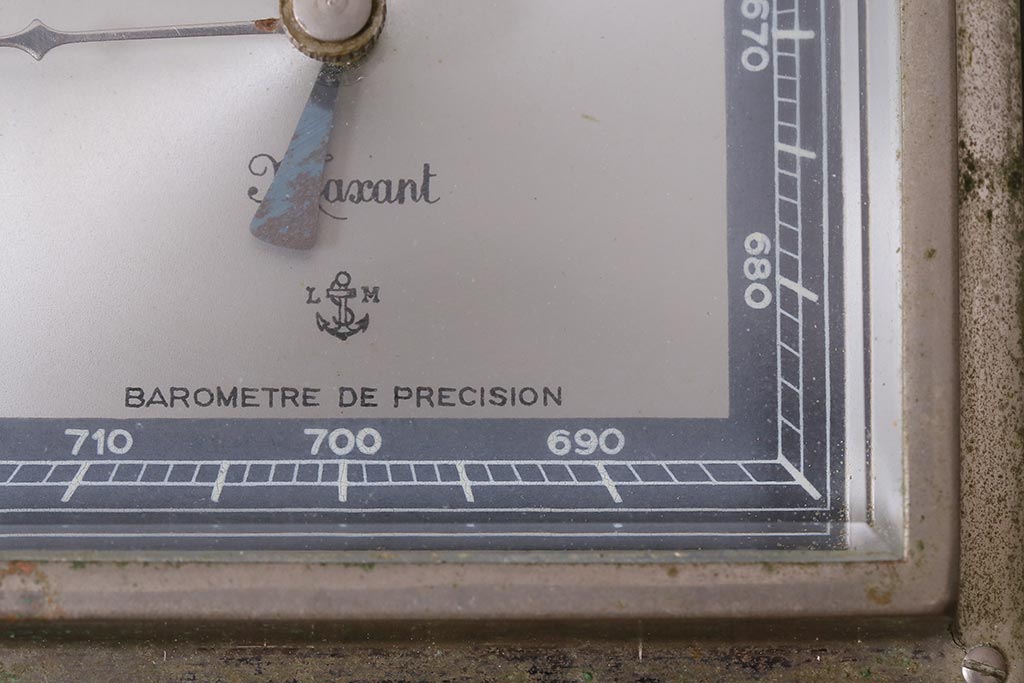 ヴィンテージ雑貨　木製　フランスビンテージの置き型バロメーター(気圧計、温度計、ディスプレイ雑貨)(R-041427)