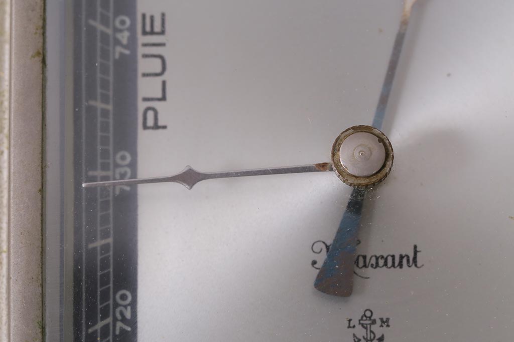 ヴィンテージ雑貨　木製　フランスビンテージの置き型バロメーター(気圧計、温度計、ディスプレイ雑貨)(R-041427)