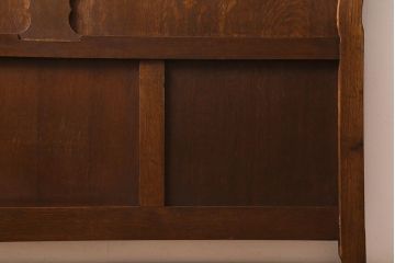 アンティーク家具　フランスアンティーク　オーク材　上品なレリーフが目を引くベッドフレーム(R-041436)
