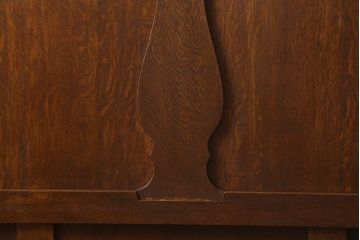 アンティーク家具　フランスアンティーク　オーク材　上品なレリーフが目を引くベッドフレーム(R-041436)