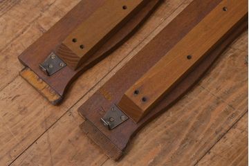 アンティーク家具　フランスアンティーク　オーク材　上品なレリーフが目を引くベッドフレーム(R-041436)