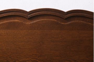 アンティーク家具　フランスアンティーク　オーク材　曲線のシルエットが優雅なベッドフレーム(R-041437)