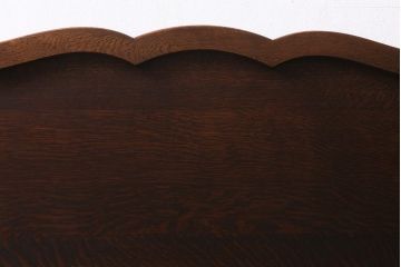 アンティーク家具　フランスアンティーク　オーク材　曲線のシルエットが優雅なベッドフレーム(R-041437)