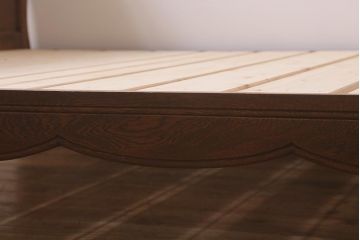 アンティーク家具　フランスアンティーク　オーク材　曲線のシルエットが優雅なベッドフレーム(R-041437)