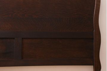 アンティーク家具　フランスアンティーク　オーク材　曲線のシルエットが優雅なベッドフレーム(R-041437)