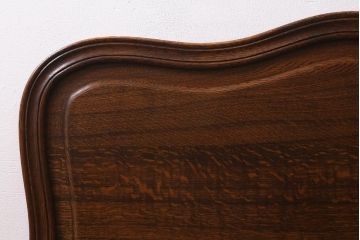 アンティーク家具　フランスアンティーク　オーク材　曲線のシルエットが優雅なベッドフレーム(R-041437)