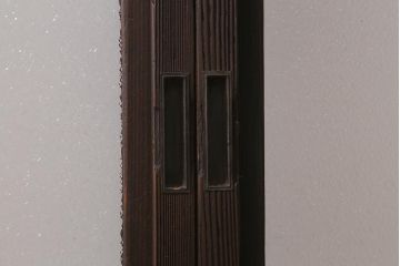 アンティーク建具　昭和初期　ダイヤガラス・すりガラス入り　凝ったデザインの組子がお洒落なガラス戸4枚セット(窓、書院戸、引き戸)(R-041447)