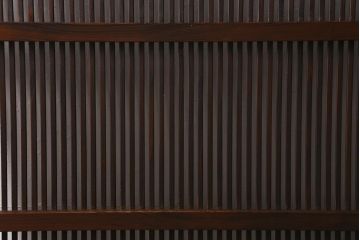 アンティーク建具　古建具リメイク　モールガラス入り　格子戸をリメイクしたパーテーション(衝立、つい立て、仕切り)(R-041449)
