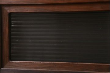 アンティーク建具　古建具リメイク　モールガラス入り　格子戸をリメイクしたパーテーション(衝立、つい立て、仕切り)(R-041449)
