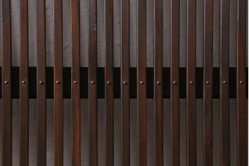アンティーク建具　古建具リメイク　モールガラス入り　格子戸をリメイクしたパーテーション(衝立、つい立て、仕切り)(R-041449)