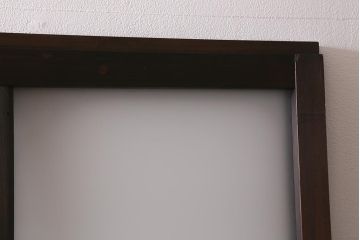 アンティーク建具　昭和初期　すりガラス・当店オリジナルガラス入り　麻の葉模様がお洒落なアクセントのガラス戸4枚セット(引き戸)(R-041451)