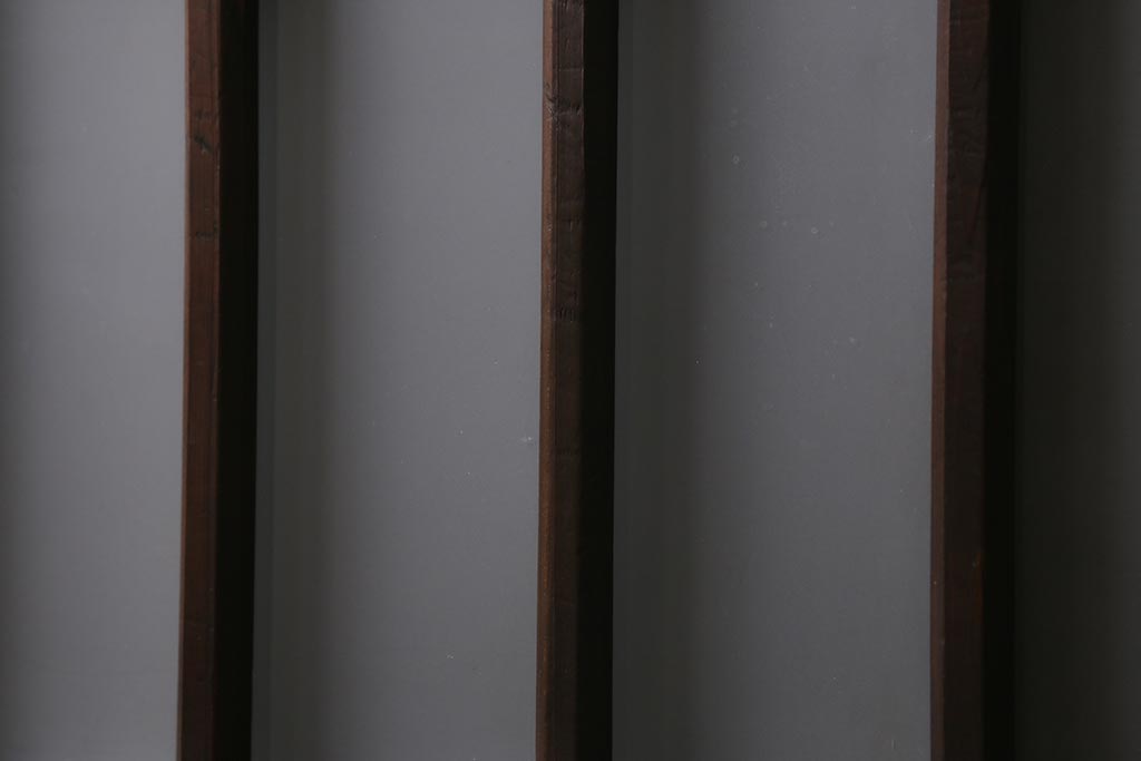 アンティーク建具　昭和初期　モールガラス・すりガラス入り　落ち着いた雰囲気のレトロなガラス戸4枚セット(引き戸)(R-041453)