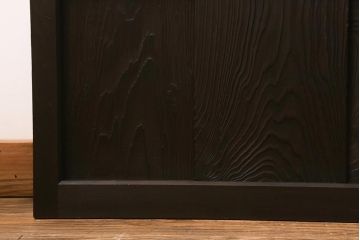 アンティーク建具　昭和初期　モールガラス・すりガラス入り　落ち着いた雰囲気のレトロなガラス戸4枚セット(引き戸)(R-041453)