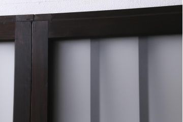 アンティーク建具　昭和初期　モールガラス・すりガラス入り　落ち着いた雰囲気のレトロなガラス戸4枚セット(引き戸)(R-041453)