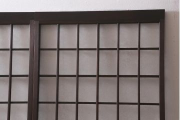 アンティーク建具　和製アンティーク　昭和初期　結霜ガラス　上手物!　凛とした佇まいが魅力的なガラス戸4枚セット(引き戸、建具)(R-041454)