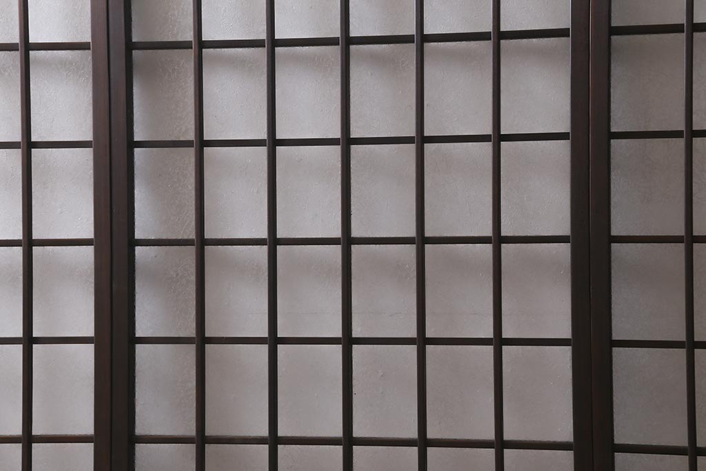 アンティーク建具　和製アンティーク　昭和初期　結霜ガラス　上手物!　凛とした佇まいが魅力的なガラス戸4枚セット(引き戸、建具)(R-041454)