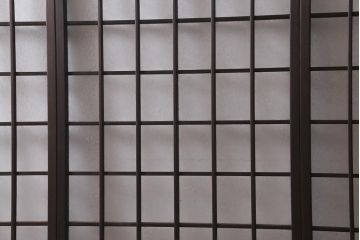 アンティーク建具　和製アンティーク　昭和初期　結霜ガラス　上手物!　凛とした佇まいが魅力的なガラス戸4枚セット(引き戸、建具)(R-041454)