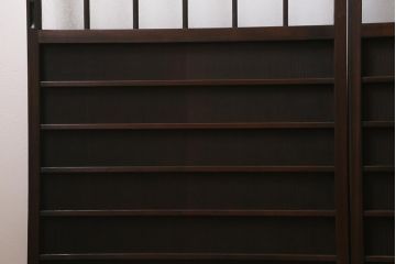 アンティーク建具　和製アンティーク　昭和初期　結霜ガラス　上手物!　凛とした佇まいが魅力的なガラス戸4枚セット(引き戸、建具)(R-041454)