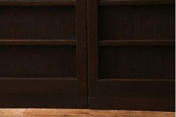 アンティーク建具　和製アンティーク　昭和初期　結霜ガラス　上手物!　凛とした佇まいが魅力的なガラス戸4枚セット(引き戸、建具)(R-041454)